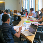 Participants working on individual assignments