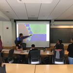Dr. Rojas and the students solving x^3-3x+1=0 when something beautiful appears.